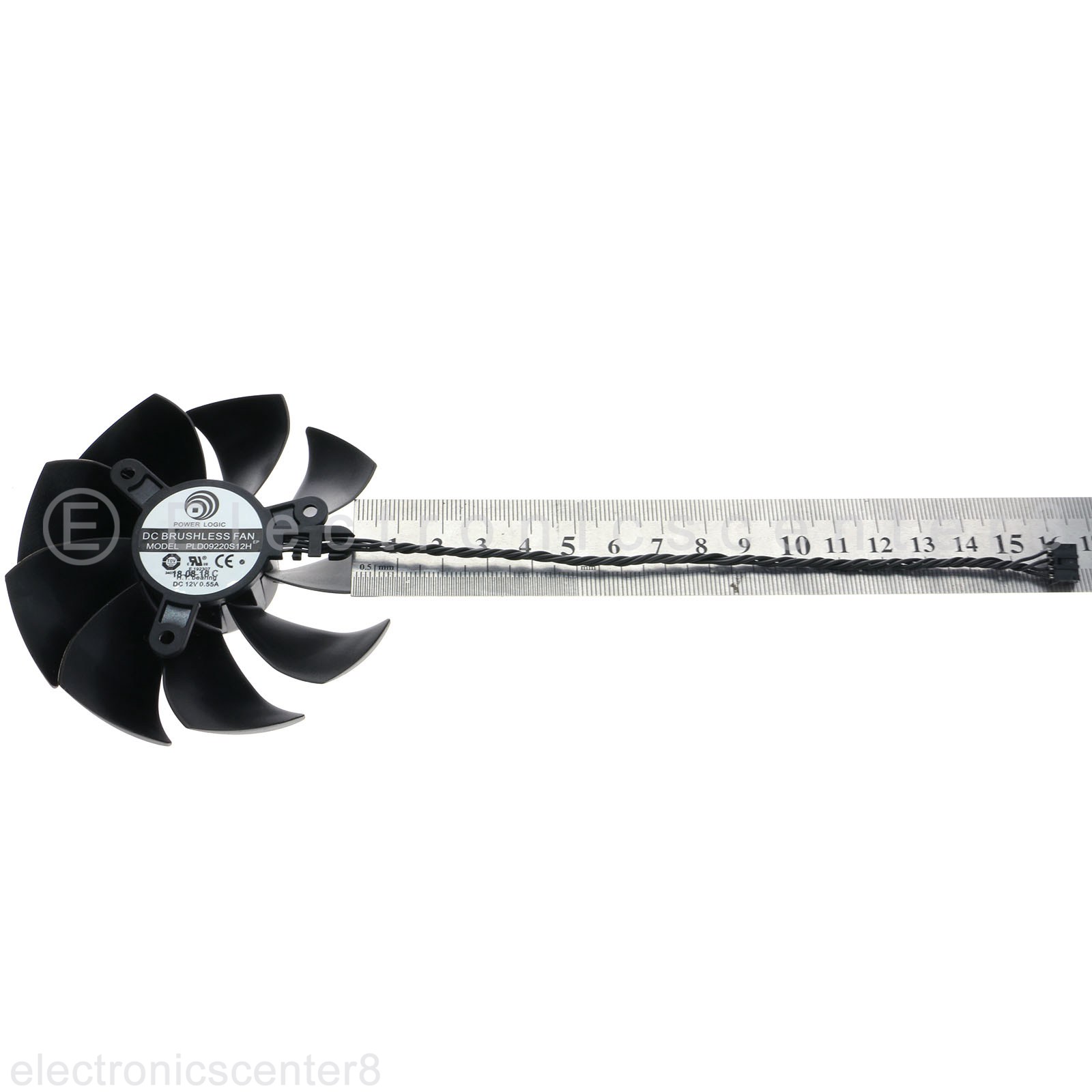Middle Cable 15.5cm Graphics Card Cooling fan For EVGA RTX 2070 2080 2080ti FTW3